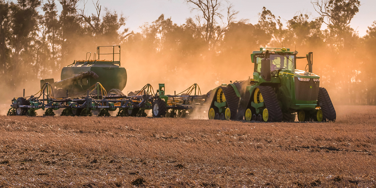 Tractor on farm